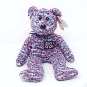Ty Beanie Babies 2000 USA Bear Plush Collectible Patriotic